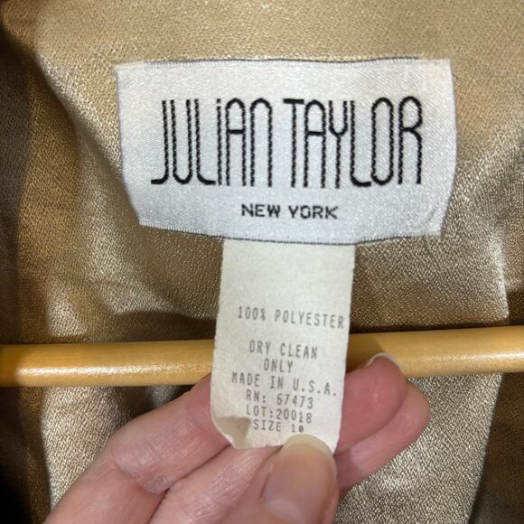 Julian Taylor Black Long Blazer Dress Tailored Minimalist USA Made | True Winter - Picture 7 of 8